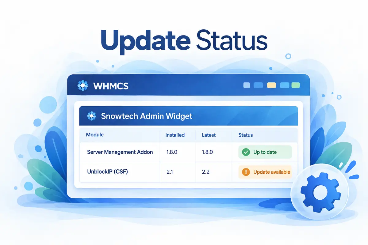 Module update status — illustration