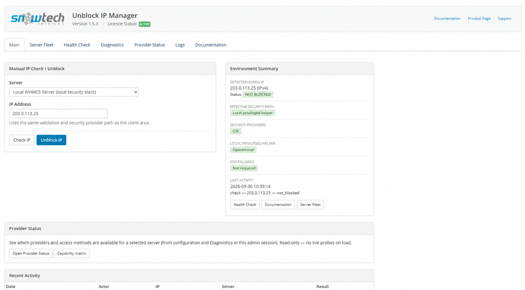 Admin tools