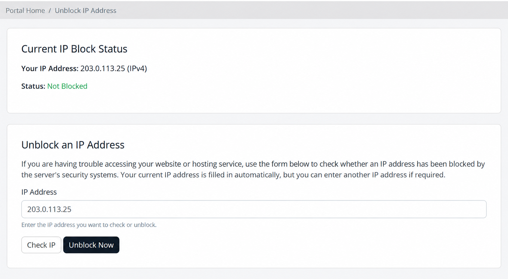 Client self-service